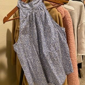 J. Crew. floral top. Ties in the back.